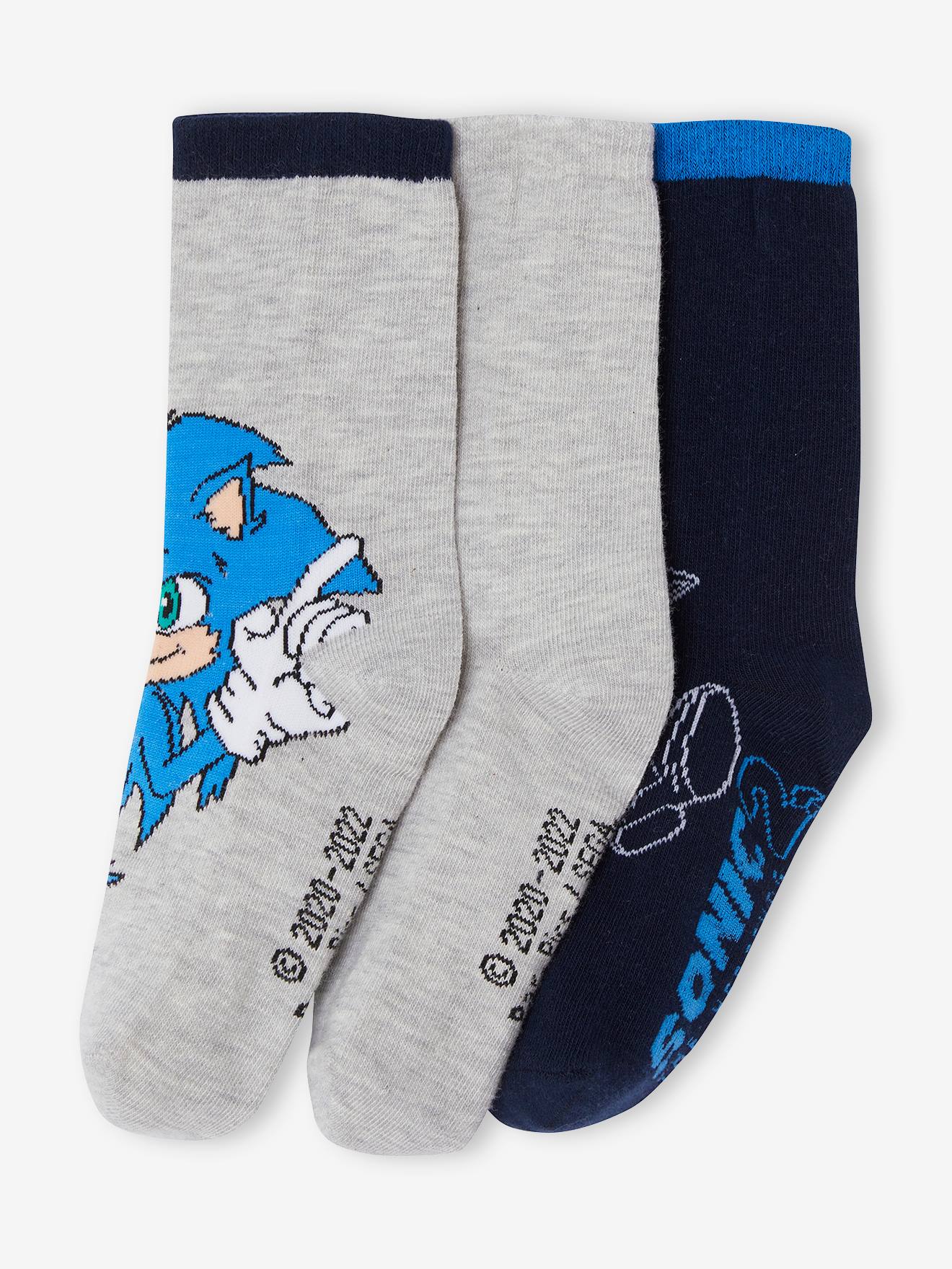 Pack de 3 pares de calcetines sin costuras para niño azul marino
