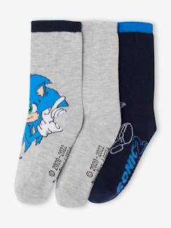 Niño-Ropa interior-Pack de 3 pares de calcetines Sonic® para niño
