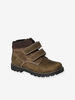 Calzado-Calzado niño (23-38)-Botines-Botas infantiles de piel con cierre autoadherente y cremallera - Colección de maternidad