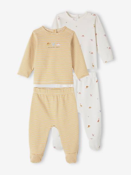 Ecorresponsables-Bebé-Pijamas-Pack de 2 pijamas de interlock para bebé «Dinosaurio»