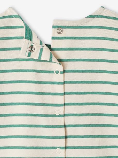 Camiseta a rayas de manga larga para bebé rayas verde 