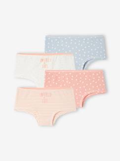 OEKO-TEX®-Pack de 4 shorties «fantasía» para niña - Basics