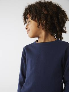 Niño-Jerséis, chaquetas de punto, sudaderas-Jerséis de punto-Jersey a color de punto fino para niño