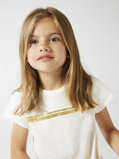 Niña-Camiseta deportiva a rayas irisadas, para niña