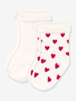 Lote de 2 pares de calcetines de punto tricot para bebé PETIT BATEAU