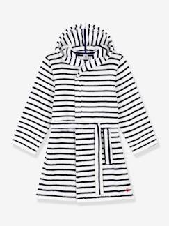 Niña-Albornoz de rizo a rayas PETIT BATEAU