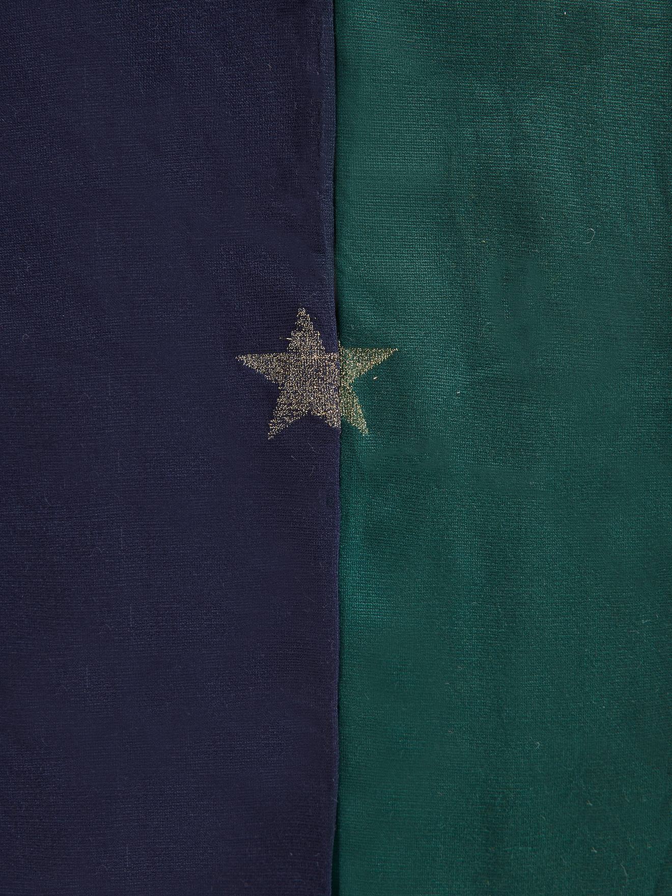 Pack de 2 medias con estrellas de poliamida para niña verde