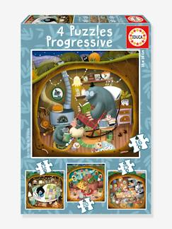 Juguetes-Juegos educativos-Puzzles Progresivos Cuentos del Bosque 12/25 - EDUCA BORRAS