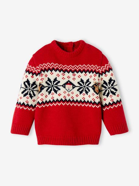 Bebé-Sudaderas, jerséis y chaquetas de punto-Jersey jacquard de Navidad para bebé - Colección cápsula familiar
