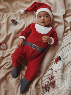Pijama Papá Noel para bebé de terciopelo