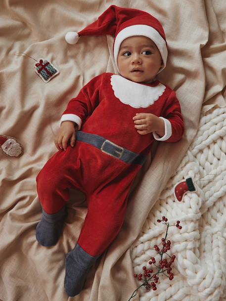 Ecorresponsables-Bebé-Pijamas-Pijama Papá Noel para bebé de terciopelo