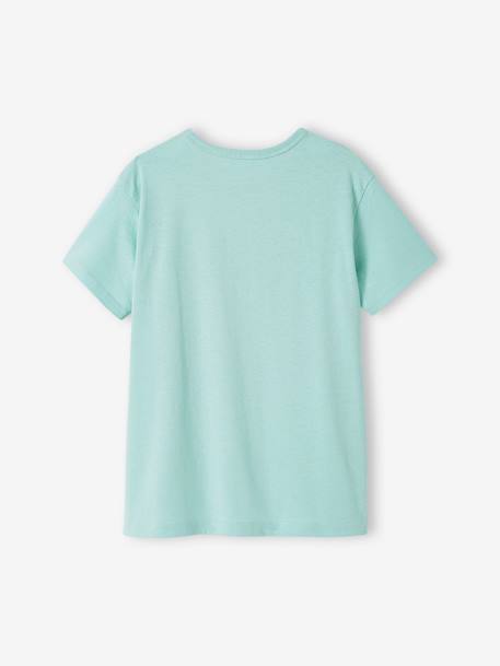 Camiseta de manga corta con motivos gráficos, para niño azul claro+azul oscuro+azul turquesa+BLANCO CLARO LISO CON MOTIVOS+rosa palo 