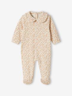 Pijama floral de interlock para bebé