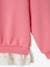 Sudadera con volantes de dos tejidos para niña amarillo pastel+rosa chicle 
