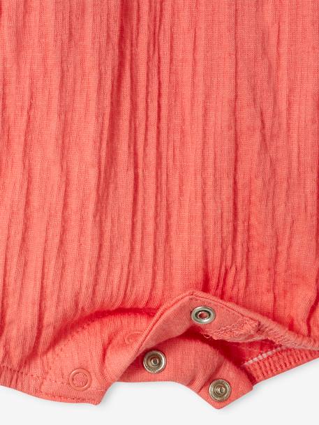 Mono corto sin mangas, para bebé GRIS MEDIO LISO+rosa+vainilla 