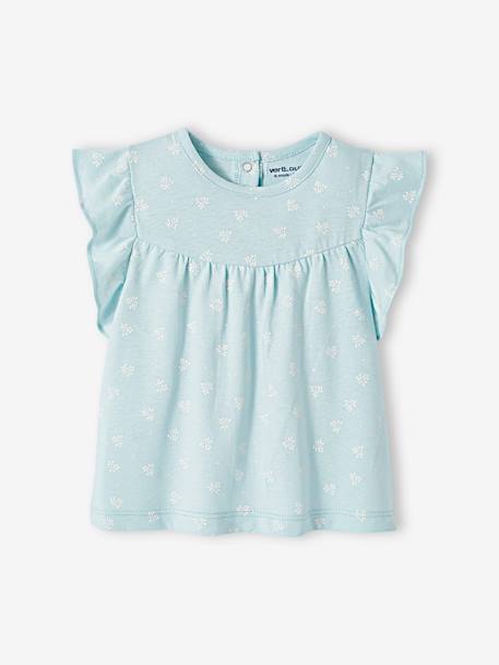 Bebé-Camisetas-Camisetas-Camiseta estampada de flores para bebé