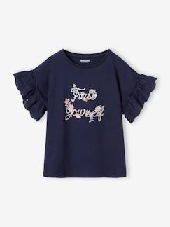 Niña-Camisetas-Camisetas-Camiseta romántica de algodón orgánico para niña