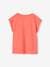 Camiseta lisa Basics de manga corta para niña coral 