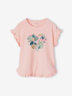 Niña-Camisetas-Camiseta con volante y motivo de lentejuelas, para niña