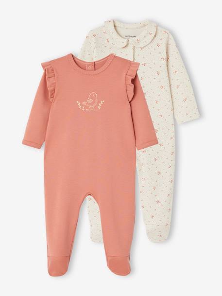 Pack de 2 pijamas de interlock para bebé