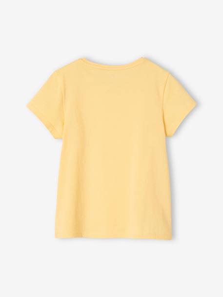 Pack de 3 camisetas surtidas con detalles irisados, para niña amarillo pastel+azul marino 