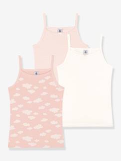 Niña-Pack de 3 camisetas de tirantes PETIT BATEAU