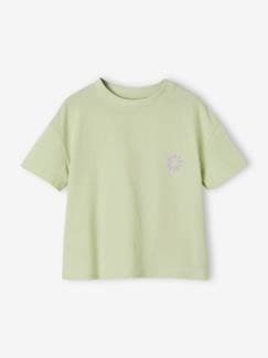 camisetas-Camiseta lisa Basics de manga corta para niña