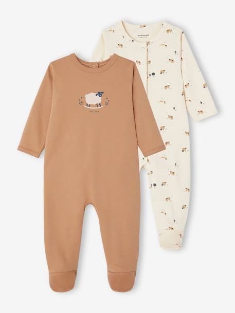 Ecorresponsables-Bebé-Pijamas-Pack de 2 pijamas para bebé de interlock