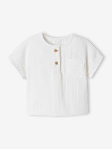 Bebé-Blusas, camisas-Camiseta tunecina de gasa de algodón personalizable para recién nacido