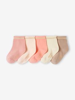 OEKO-TEX®-Pack de 5 pares de calcetines con detalles brillantes para bebé niña BASICS