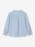 Camisa de lino/algodón para niño con cuello mao, de manga larga azul claro+AZUL FUERTE LISO+Blanco claro liso+VERDE MEDIO LISO 