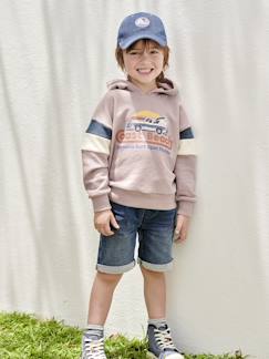 Niño-Bermudas fáciles de vestir para niño de felpa estilo denim