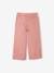 Pantalón pesquero ancho para niña crudo+rosa 