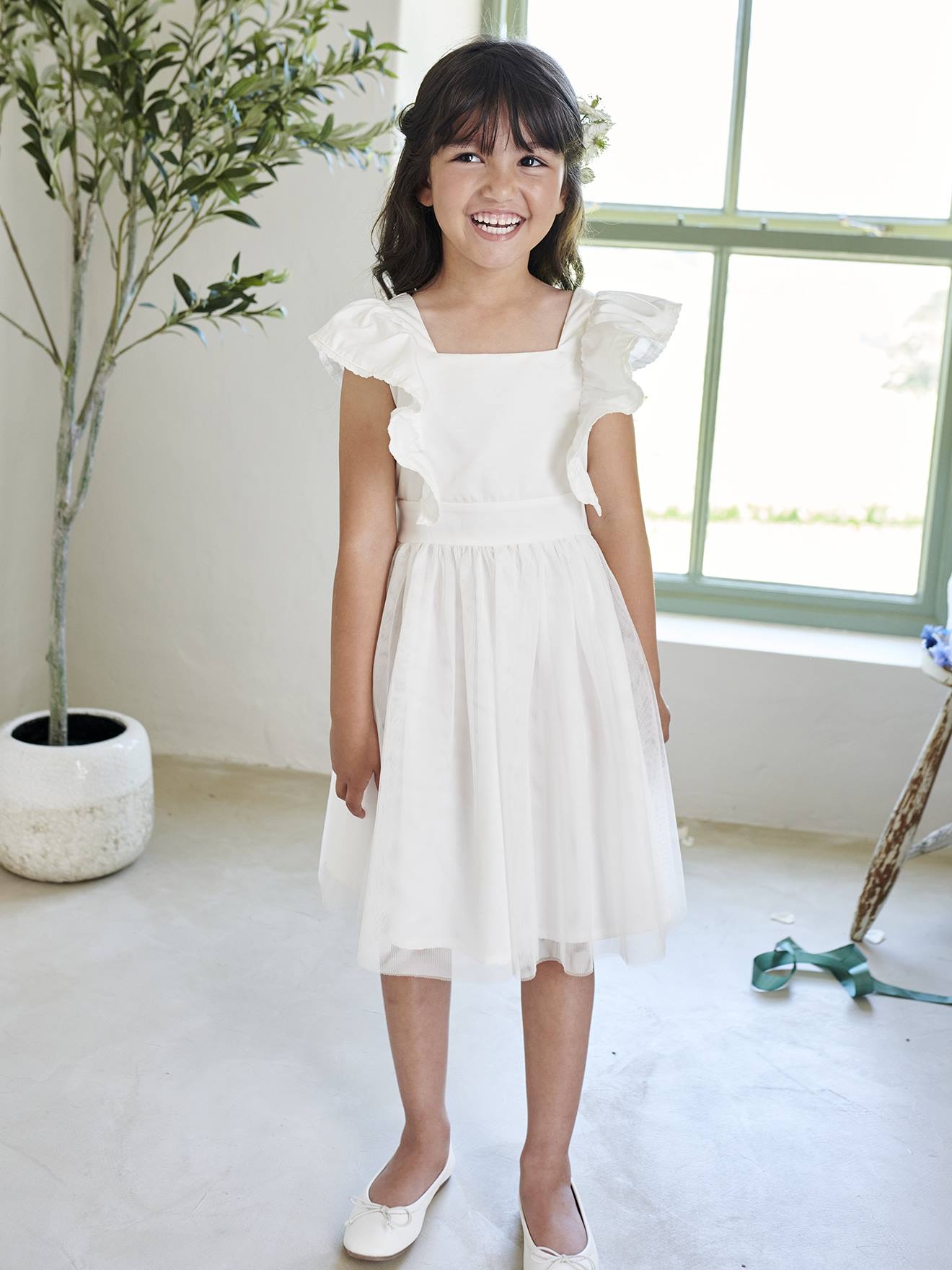 Vestidos para Niña - Ropa Infantil para Chicas - Blanco - vertbaudet