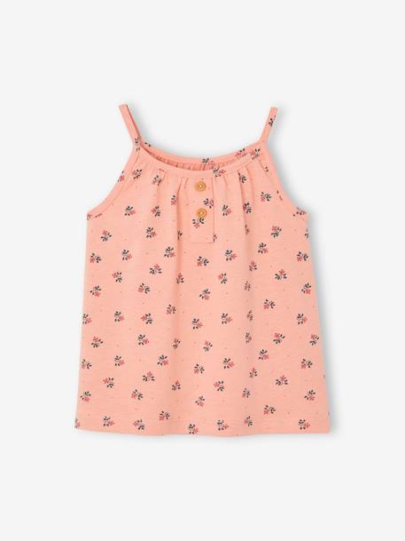 Camiseta sin mangas de rayas finas con tirantes, para bebé
