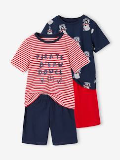 Pack de 2 pijamas con short con piratas para niño