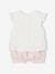 Conjunto vestido bordado y pantalón bombacho de gasa de algodón para bebé recién nacida rosa 