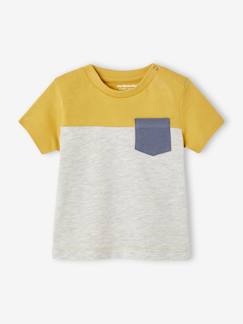 camisetas-Camiseta colorblock de manga corta para bebé