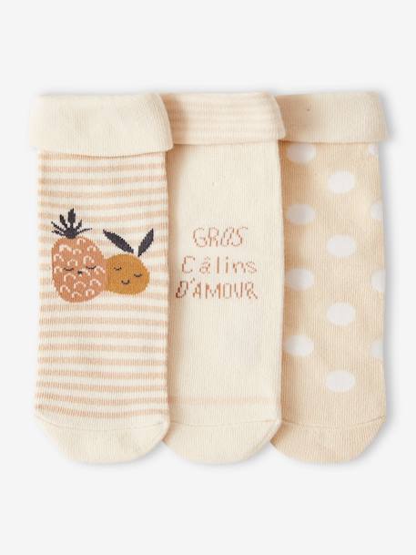 OEKO-TEX®-Bebé-Pack de 3 pares de calcetines "piña" para bebé