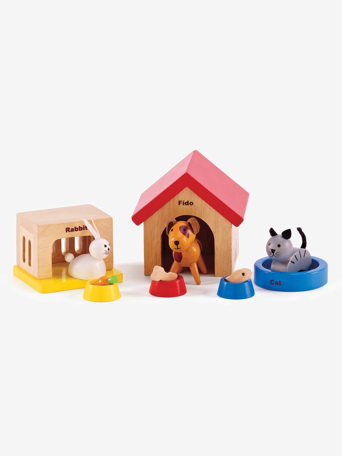 Image of Animales domésticos de madera Hape beige medio liso con motivos 6200301966330