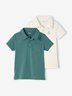 Niño-Camisetas y polos-Polos-Pack de 2 polos lisos de manga corta, para niño