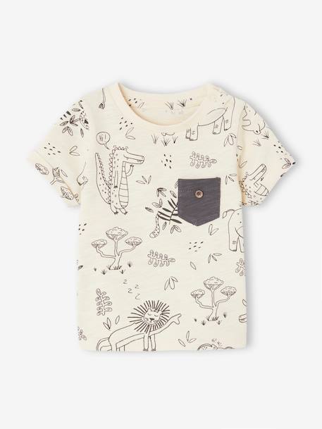 Bebé-Camisetas-Camiseta jungla de punto flameado para bebé