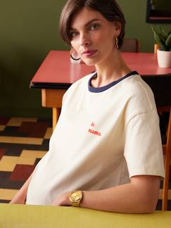 camisetas-Ropa Premamá-Camisetas y tops embarazo-Camiseta para embarazo bordado "la Mama" de algodón orgánico ENVIE DE FRAISE