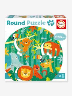 Juguetes-Juegos educativos-Puzzle redondo 28 piezas La jungla - EDUCA