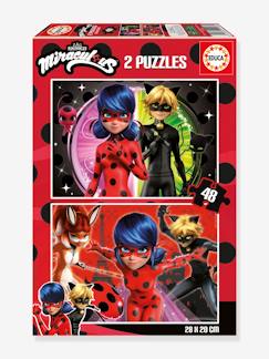 Juguetes-Juegos educativos-Puzzle 2 x 48 piezas Miraculous Ladybug - EDUCA