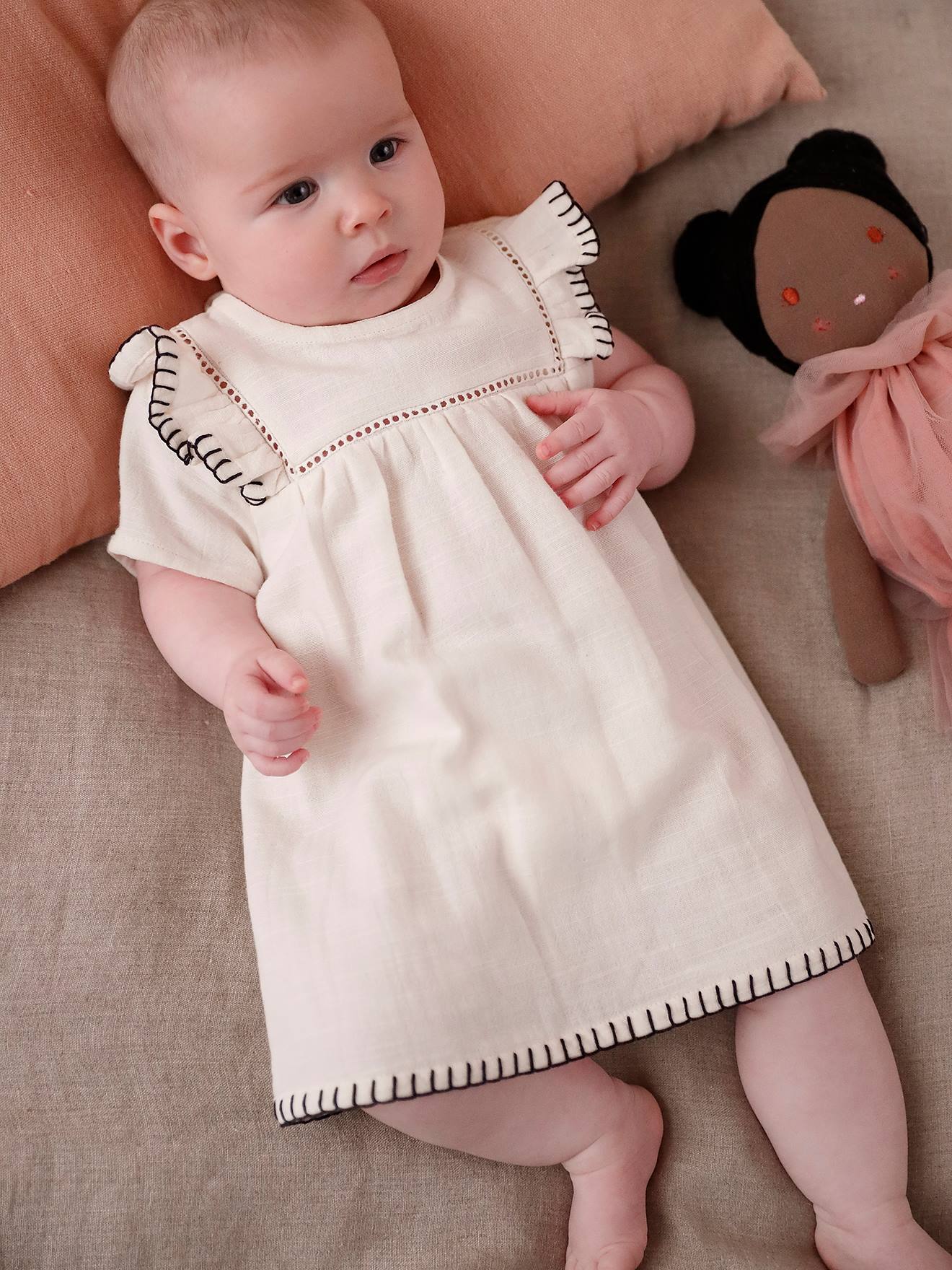 Vestido Conjunto Algodon Recien Nacido Ropa Bebe Niña 0-3 Meses