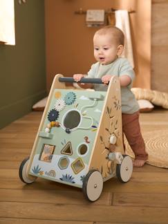 Juguetes- Primera edad-Balancines, andadores, correpasillos y cochecitos-Carrito andador con frenos de madera FSC®