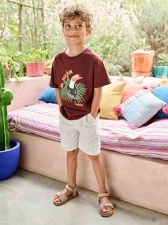 Niño-Shorts y bermudas-Bermudas de algodón/lino para niño