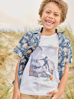 Camiseta sin mangas estampado fotográfico surf niño