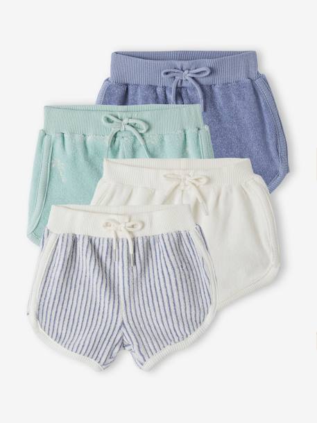 Pack de 4 shorts de felpa para bebé recién nacido